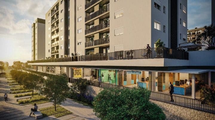 OCULTO Apartamento em construção à venda no Quartier: 74m², 3 quartos (1 suíte), sacada com churrasqueira e 2 vagas.
